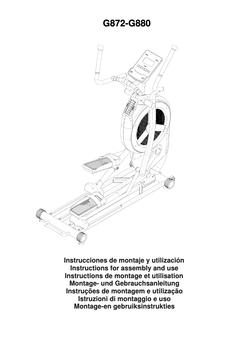 Page n°1 - Manuel utilisateur BH Fitness BG880I