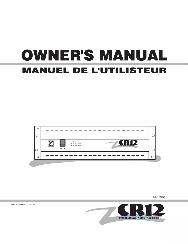 Image de la première page du manuel de l'appareil CR12