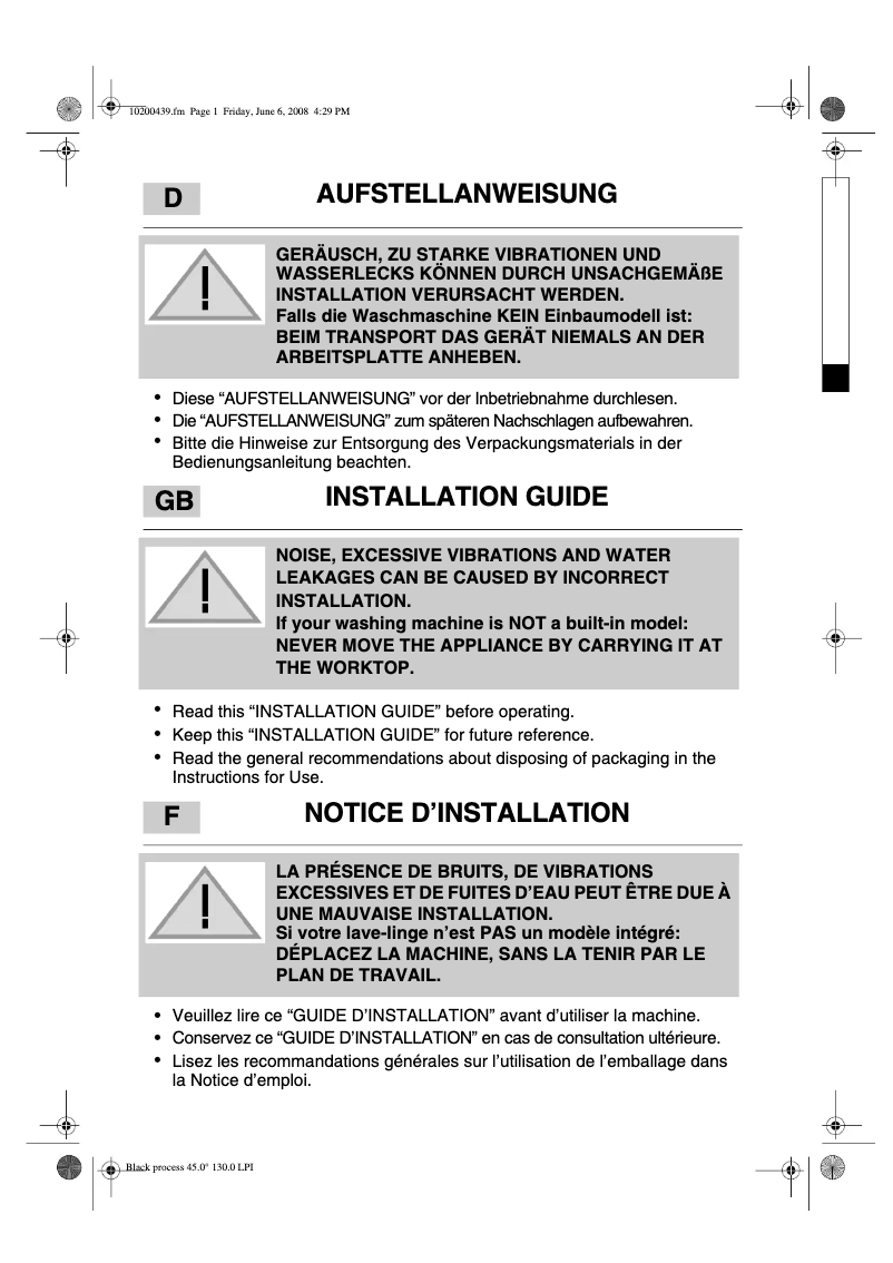 Image de la première page du manuel de l'appareil Excellence 2480