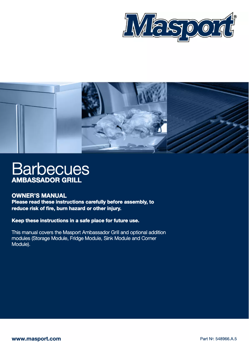 Page n°1 - Manuel utilisateur Masport Ambassador Grill