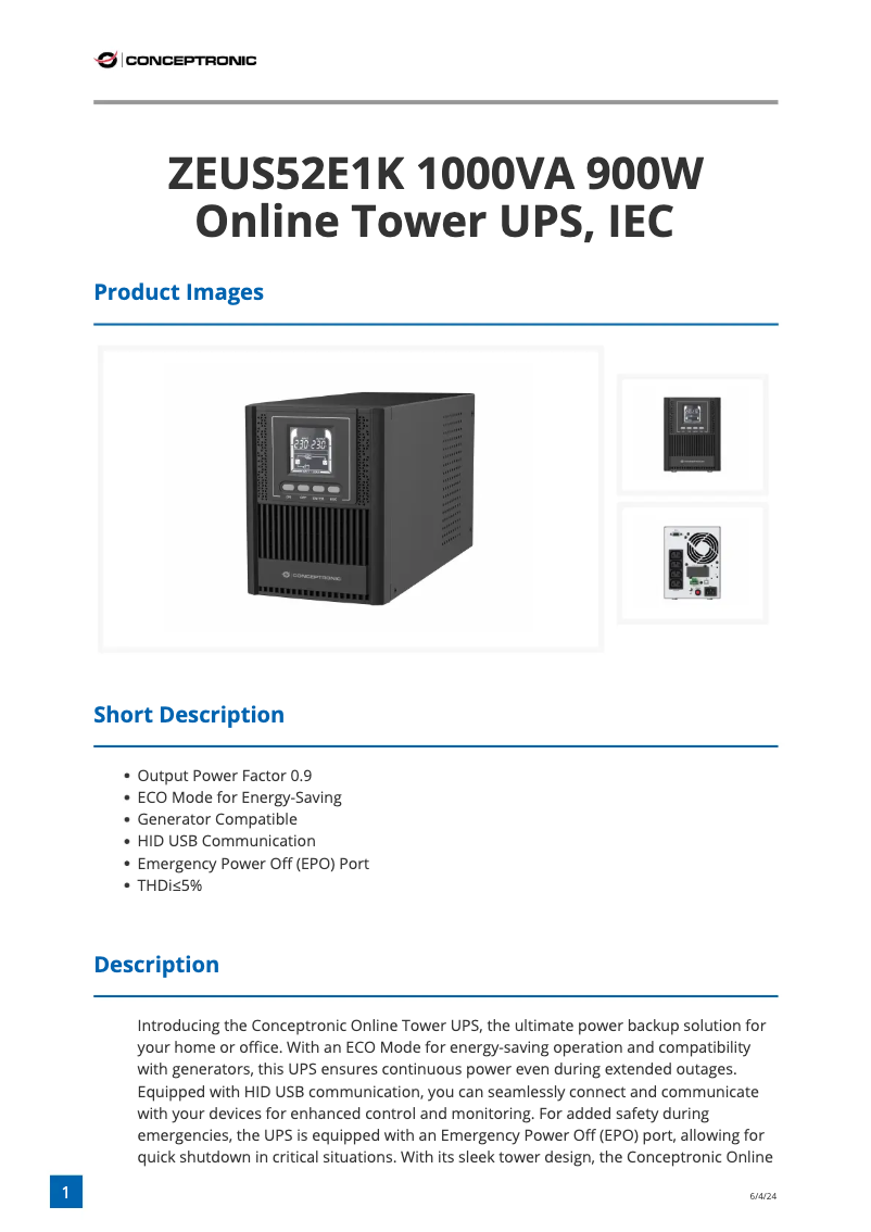 Image de la première page du manuel de l'appareil ZEUS52E