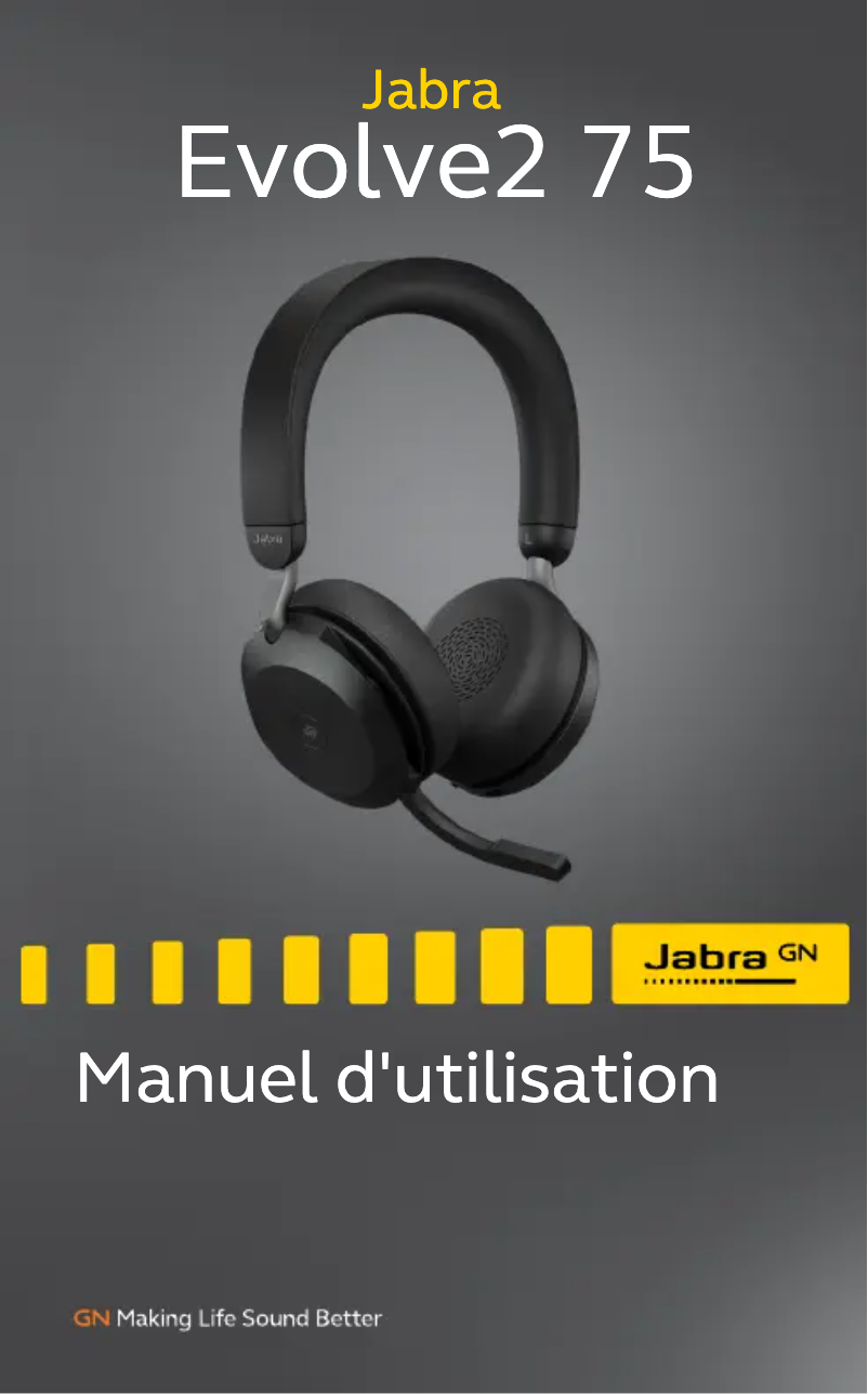 Page n°1 - Manuel utilisateur Jabra Evolve2 75