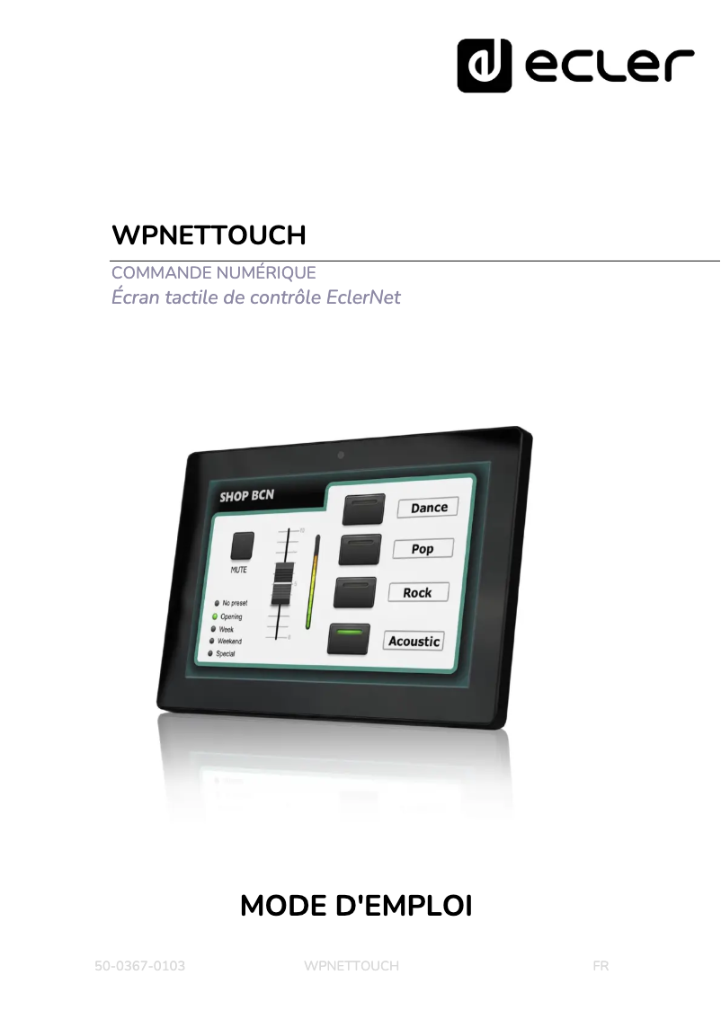 Imagen de la primera página del manual del dispositivo WPNETTOUCH