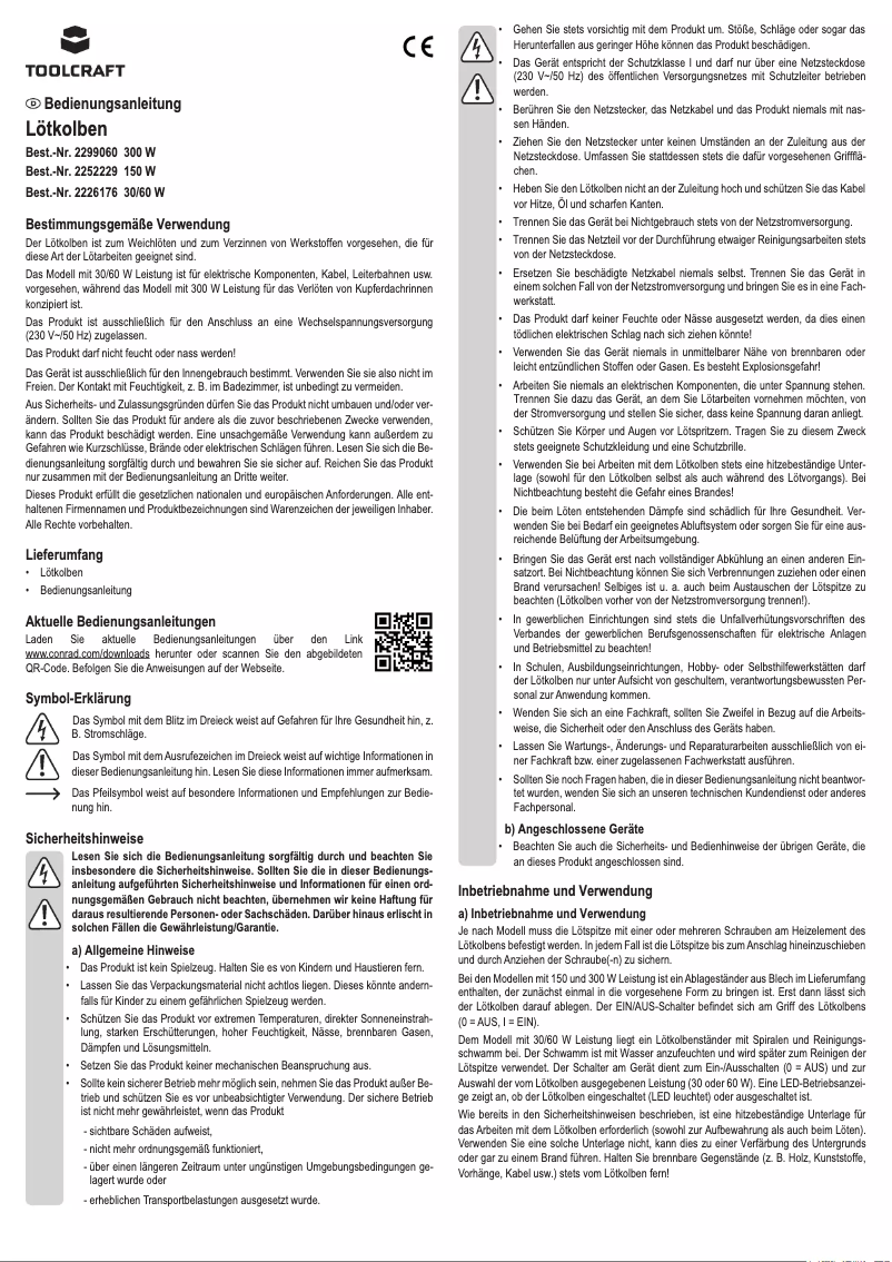 Page n°1 - Manuel utilisateur Toolcraft KP300