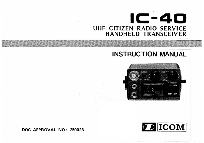 Image de la première page du manuel de l'appareil IC-40
