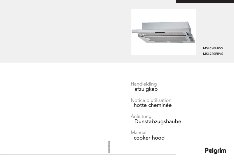 Imagen de la primera página del manual del dispositivo MSL920ERVS