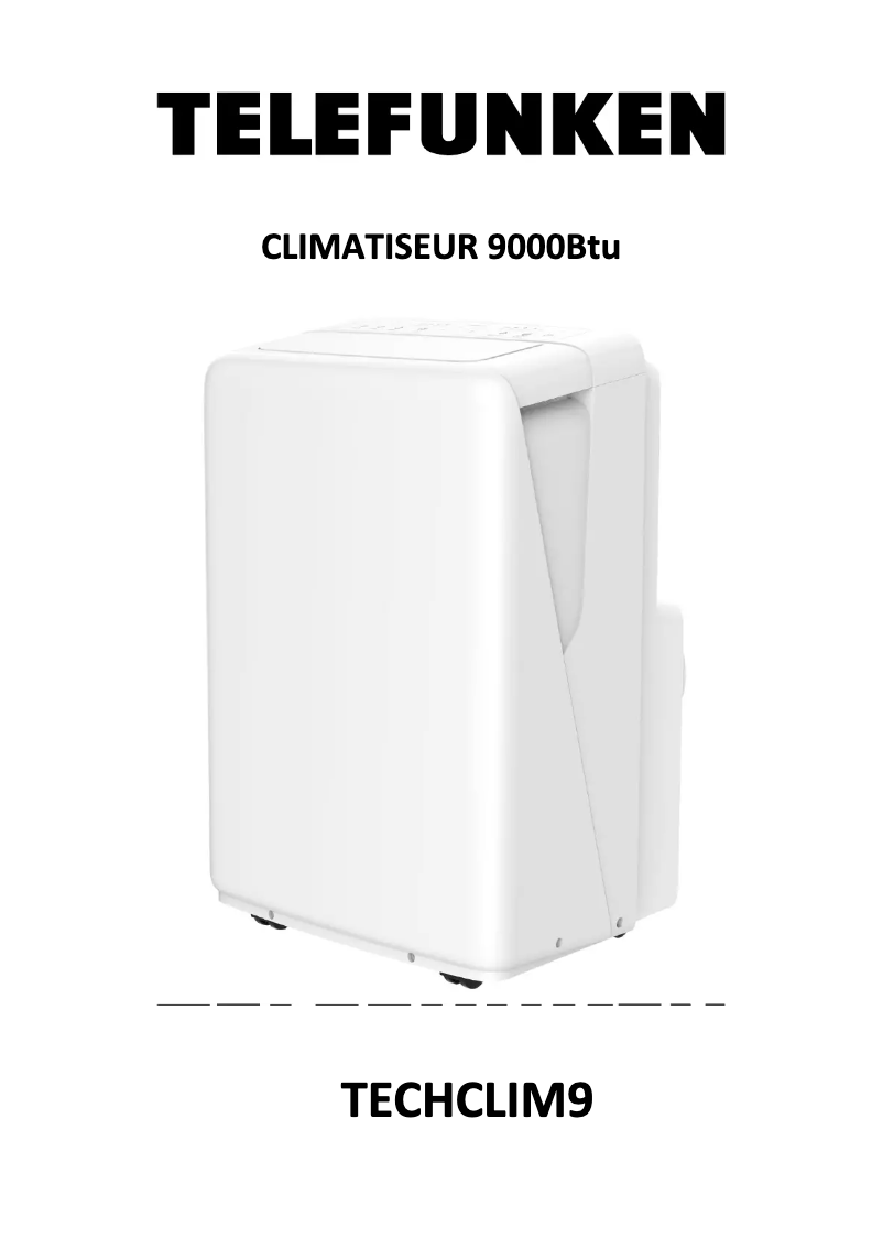 Image de la première page du manuel de l'appareil TECHCLIM9
