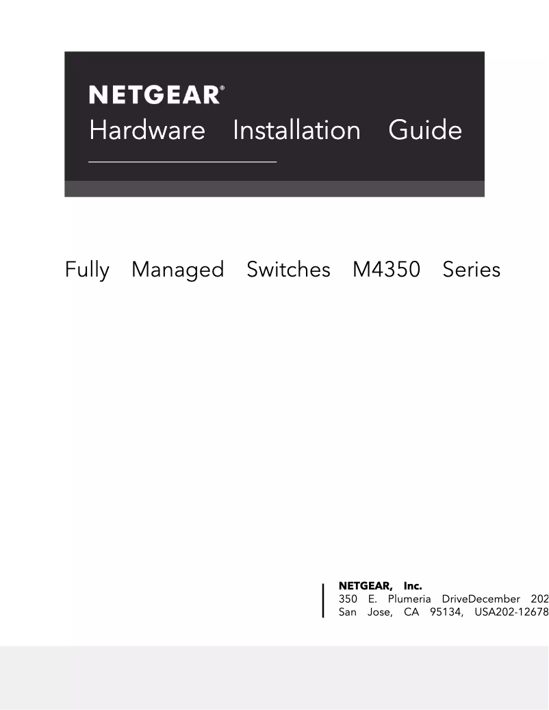 Página 1 del manual Guía de instalación Netgear M4350