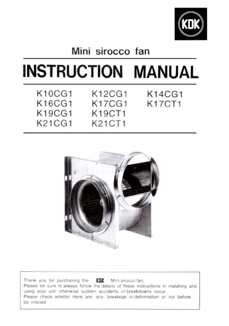 Page n°1 - Manuel utilisateur KDK K25CT1