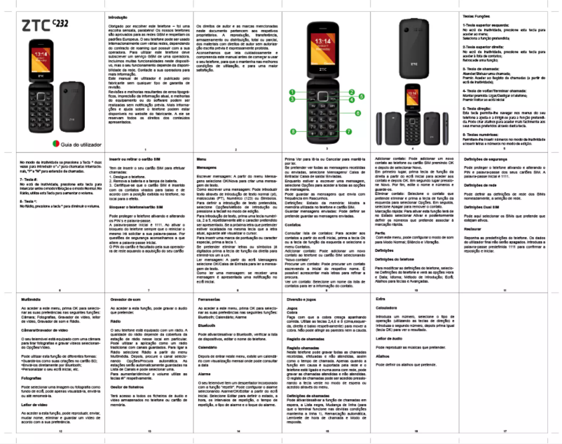 Page 1 de la notice Manuel utilisateur ZTC C232