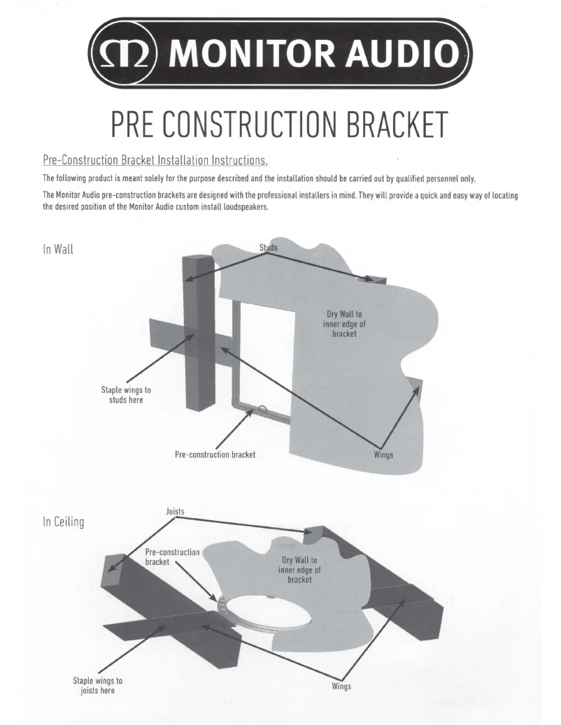Página 1 del manual Manual de usuario Monitor Audio CB6