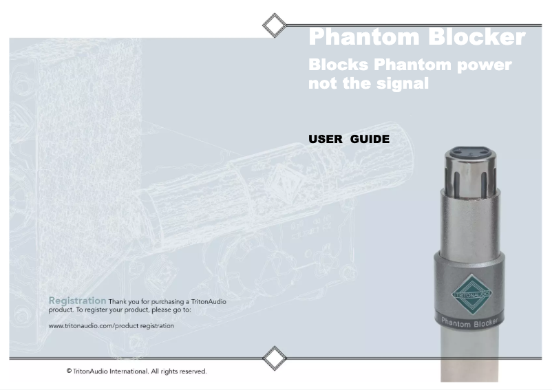 Page 1 de la notice Manuel utilisateur Triton Phantom Blocker