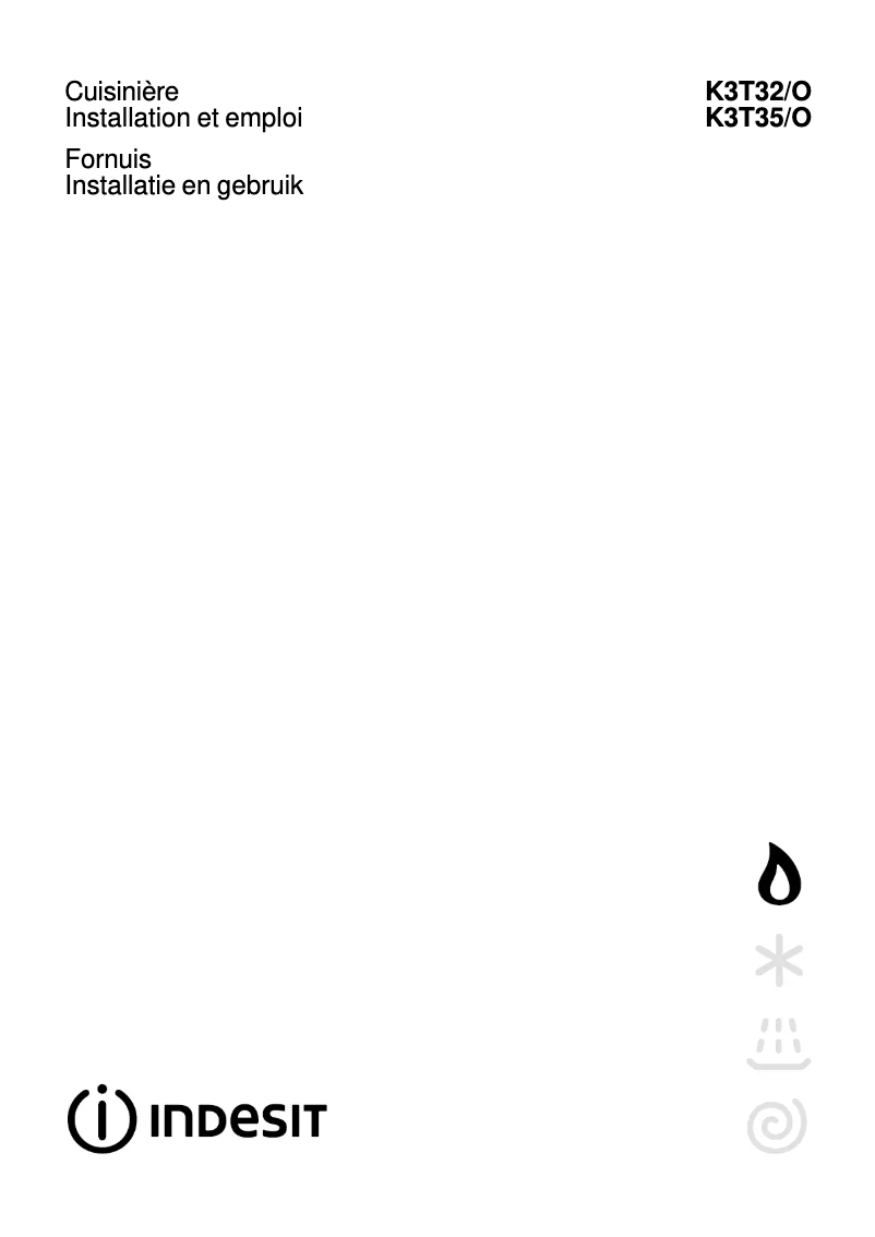Page 1 de la notice Manuel utilisateur Indesit K3T32S(W)/O