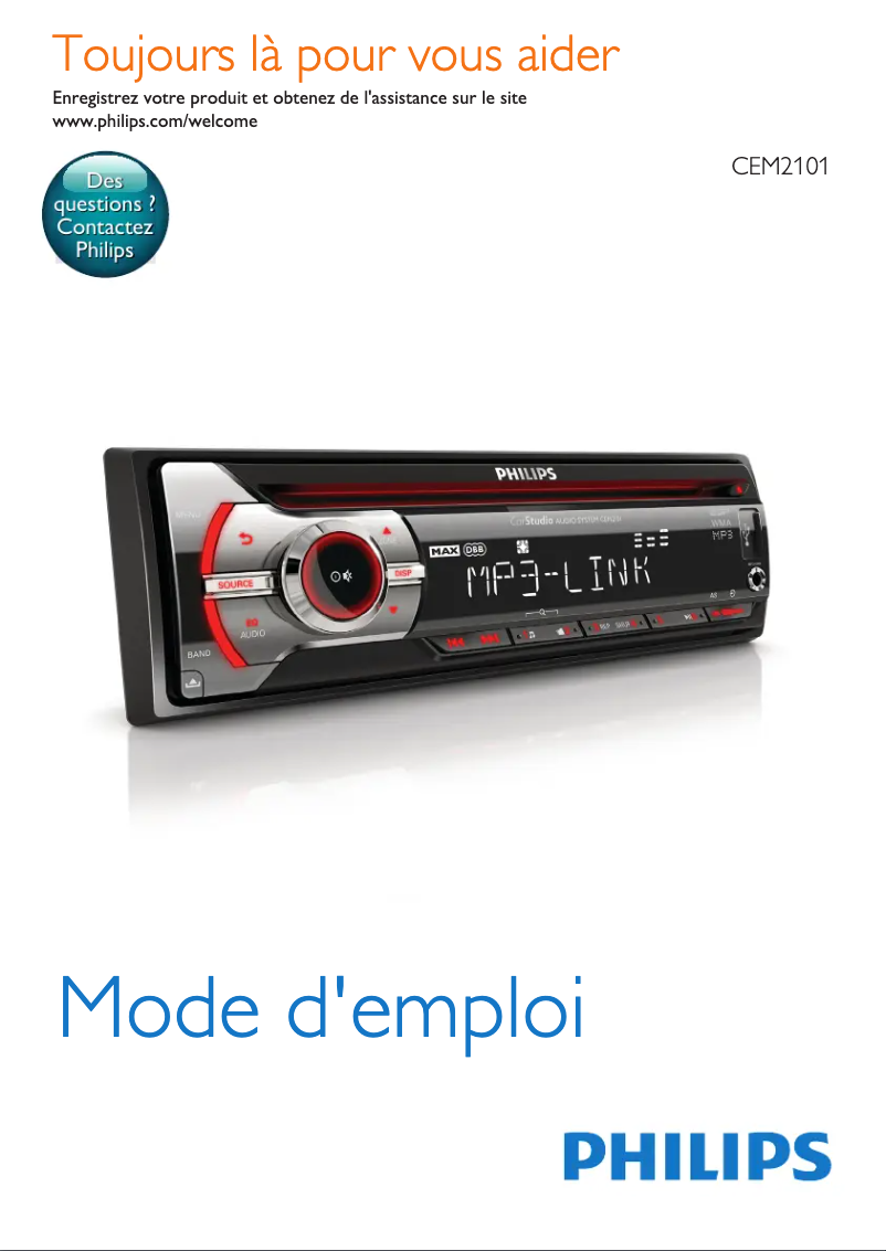 Image de la première page du manuel de l'appareil CarStudio CEM2101
