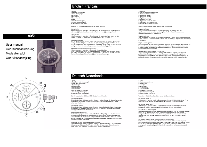 Page n°1 - Manuel utilisateur Davis 8051