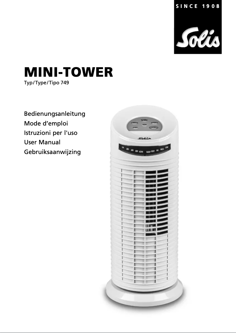 Page n°1 - Manuel utilisateur Solis Mini-Tower 749