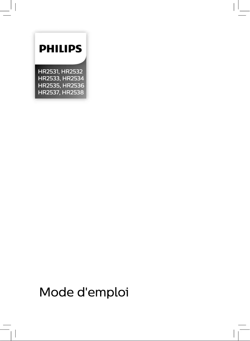 Page n°1 - Manuel utilisateur Philips Avance Collection HR1686