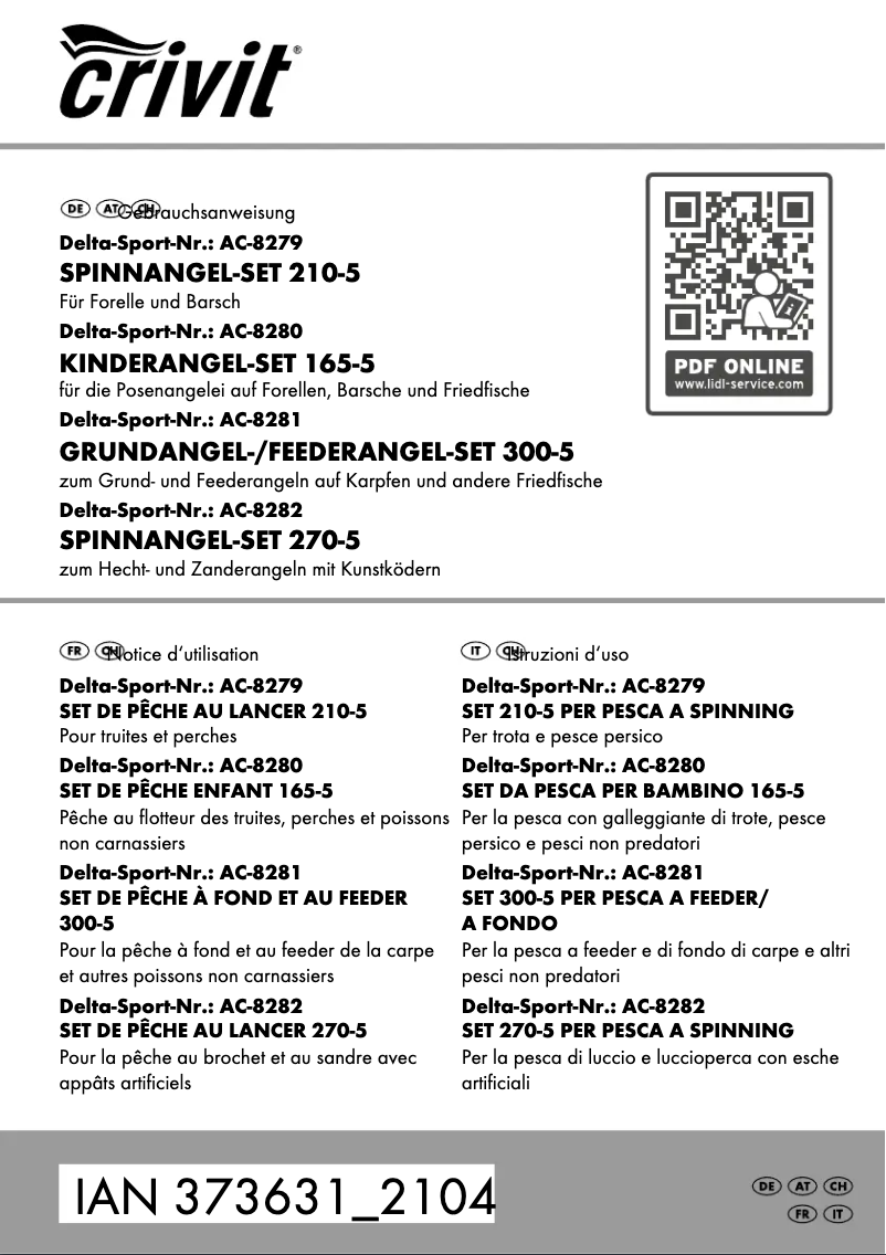 Página 1 del manual Manual de usuario Crivit IAN 373631