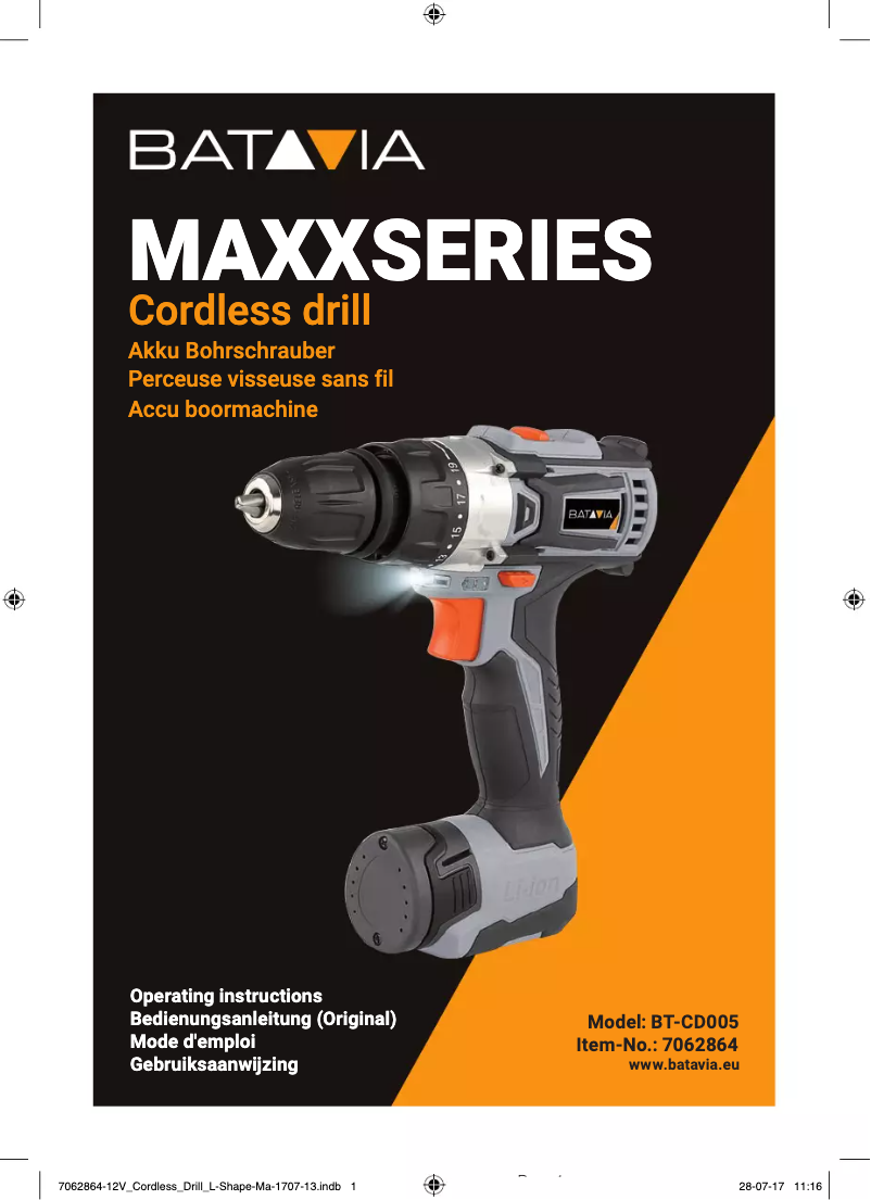 Page n°1 - Manuel utilisateur Batavia BT-CD005