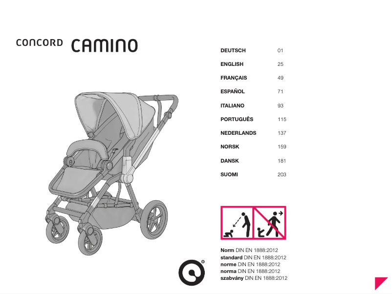 Page 1 de la notice Manuel utilisateur Concord Camino