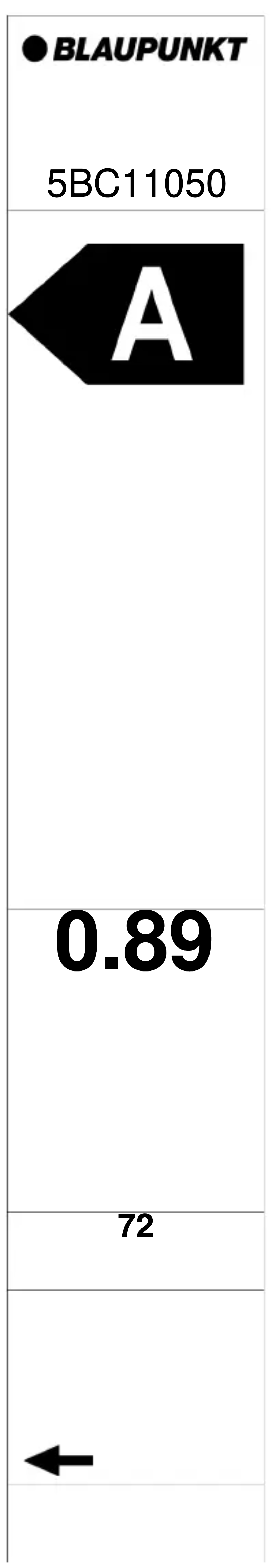 Page n°1 - Label énergétique Blaupunkt 5BC11050