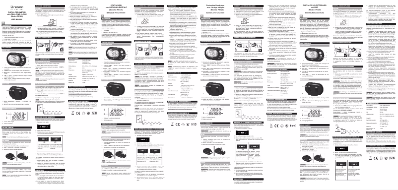 Page 1 de la notice Manuel utilisateur Oregon Scientific PE 320