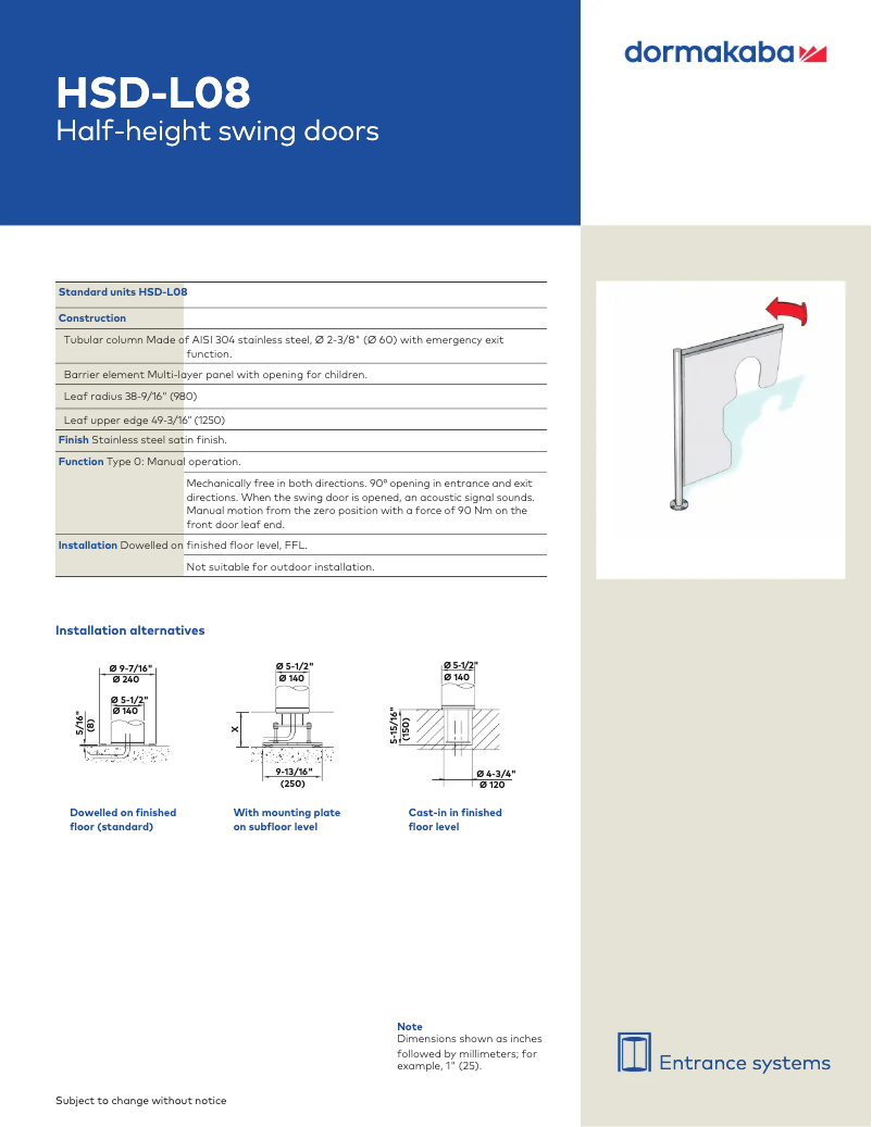 Image de la première page du manuel de l'appareil HSD-L08