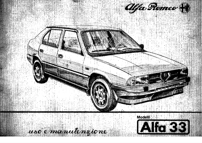 Page 1 de la notice Manuel utilisateur Alfa Romeo 33 (1985)