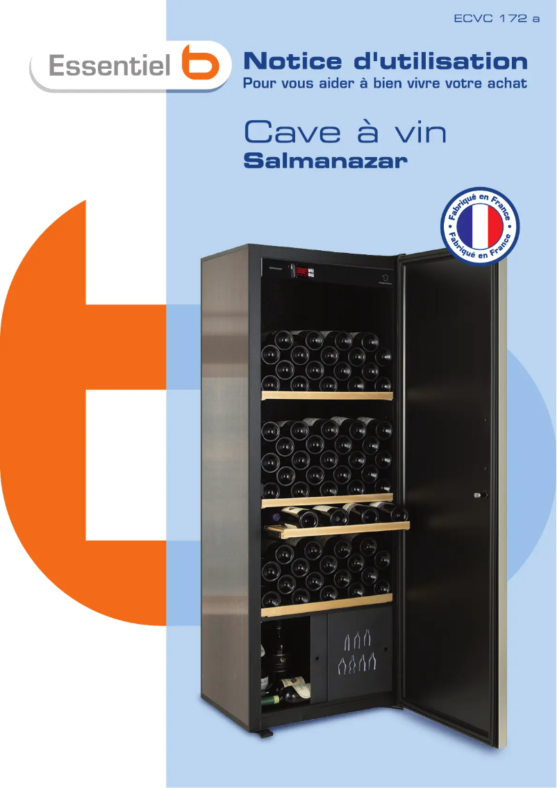 Page 1 de la notice Manuel utilisateur Essentiel B Salmanazar ECVC 172 a
