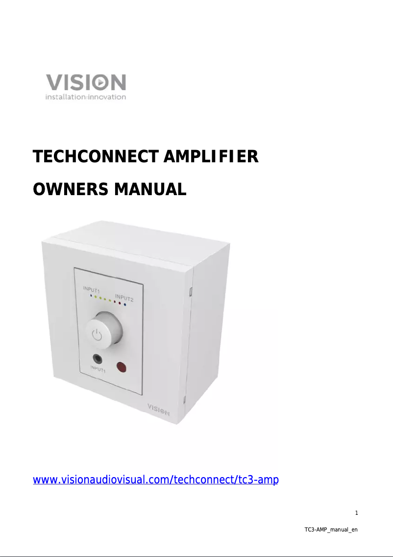 Image de la première page du manuel de l'appareil TC3-AMP
