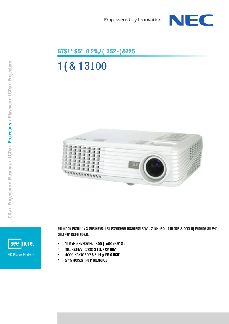 Image de la première page du manuel de l'appareil NP100