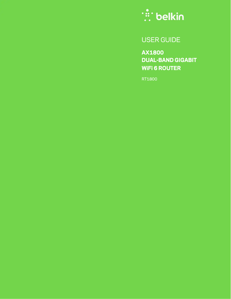 Página 1 del manual Manual de usuario Belkin RT1800