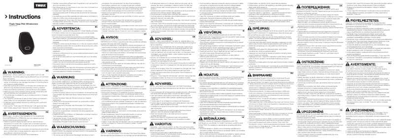 Page n°1 - Manuel utilisateur Thule Yepp Mini Windscreen