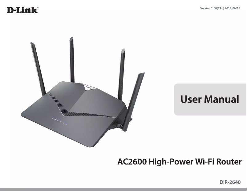 Image de la première page du manuel de l'appareil DIR-2640