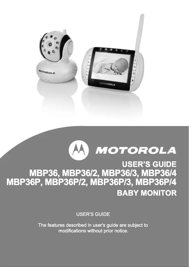 Page 1 de la notice Manuel utilisateur Motorola MBP36