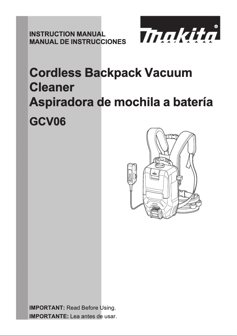 Page n°1 - Manuel utilisateur Makita GCV06