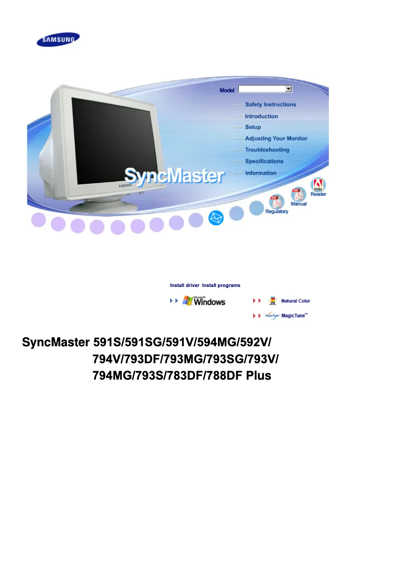 Image de la première page du manuel de l'appareil SyncMaster 594MG