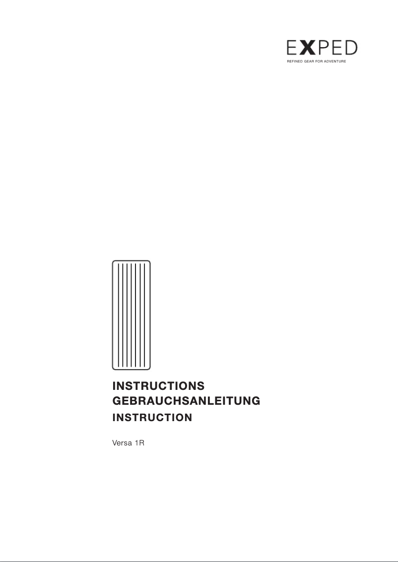 Page 1 de la notice Manuel utilisateur Exped Versa 1R