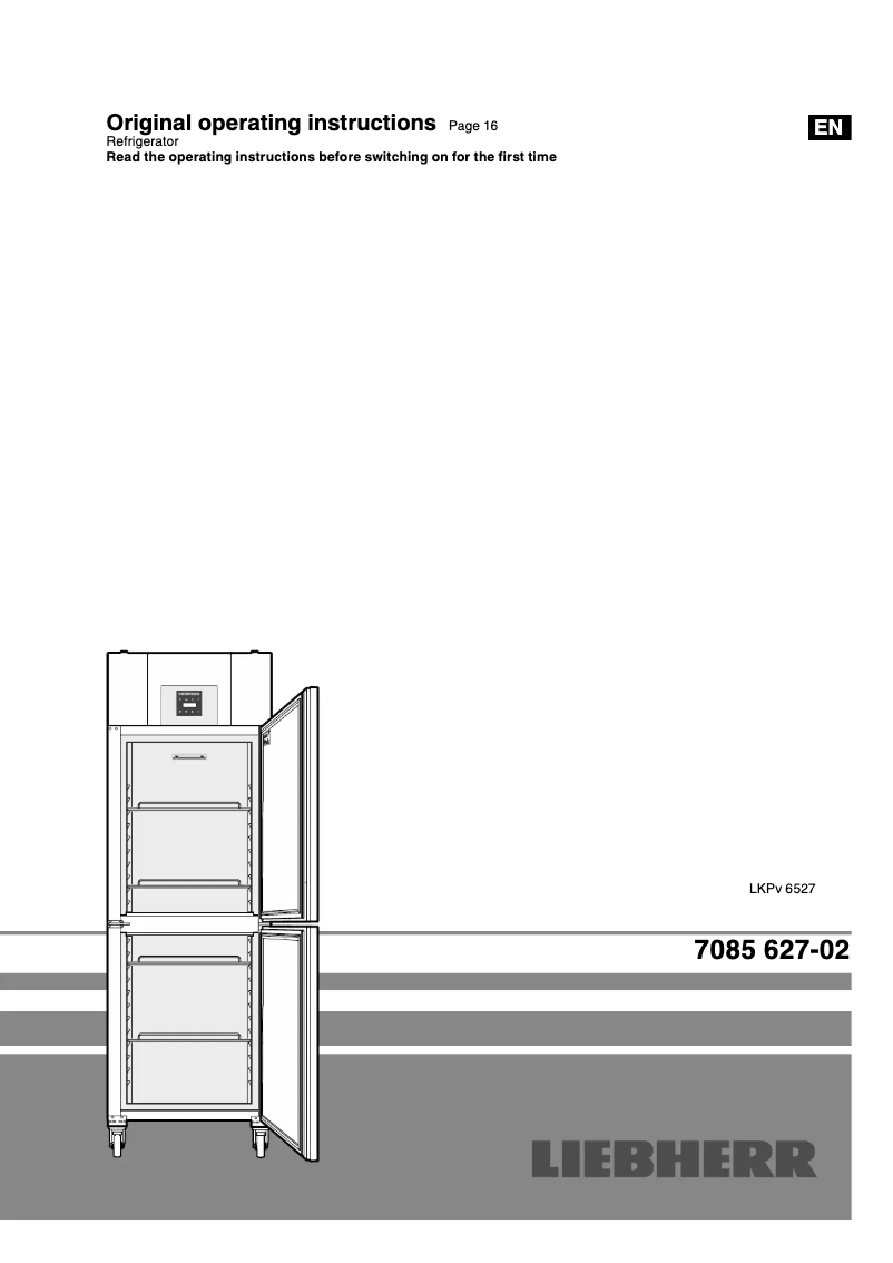 Page 1 de la notice Manuel utilisateur Liebherr LKPv 6527 MediLine
