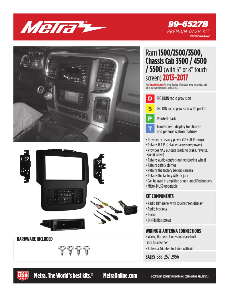 Page 1 de la notice Fiche technique AXESS 99-6527B