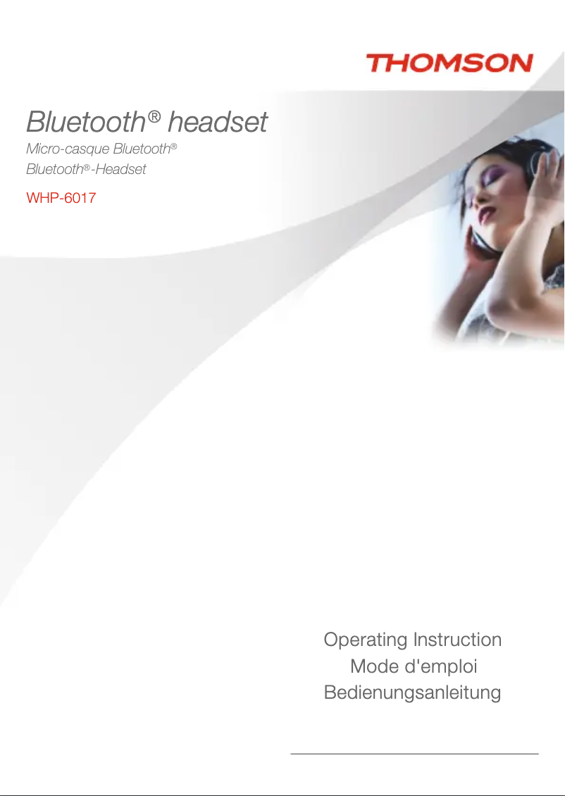 Page 1 de la notice Manuel utilisateur Thomson WHP-6017