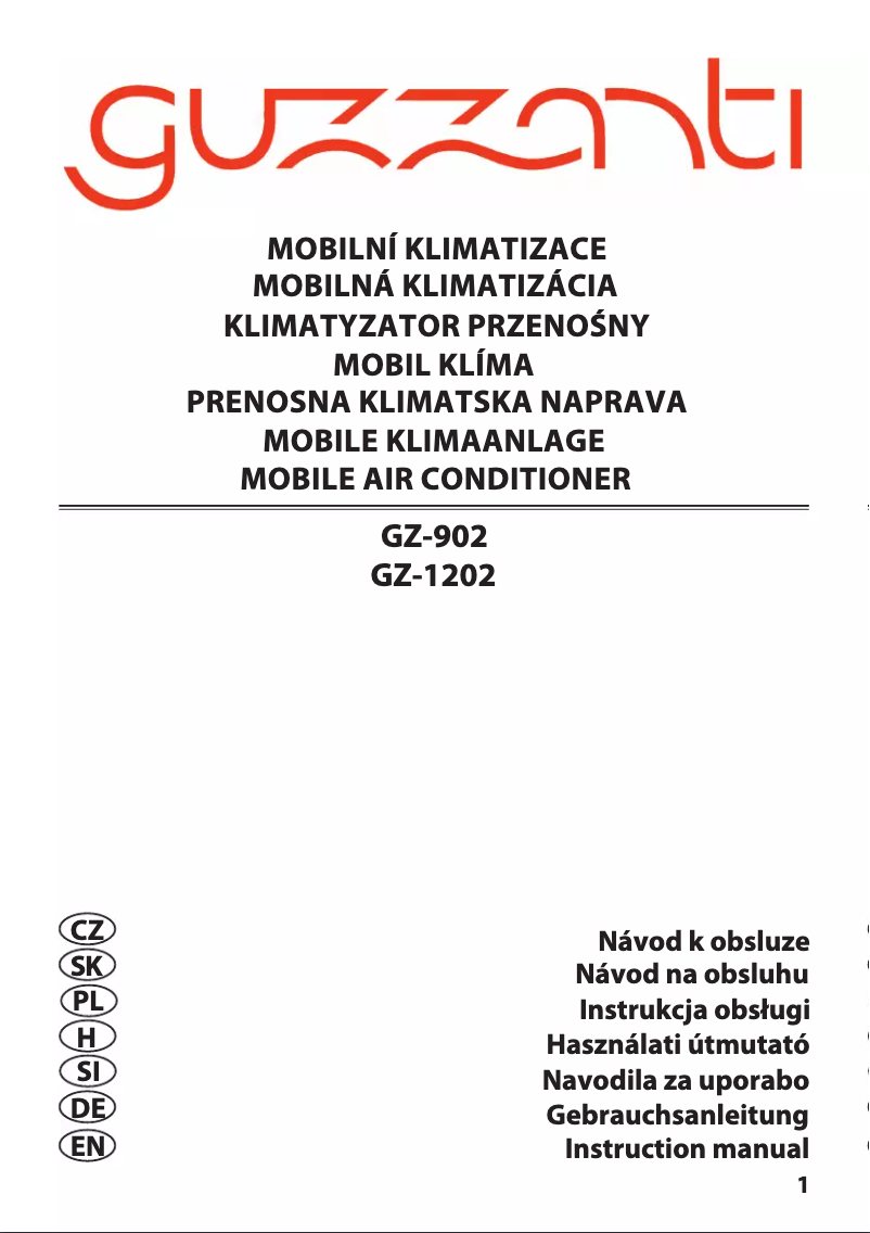 Página 1 del manual Manual de usuario Guzzanti GZ-902