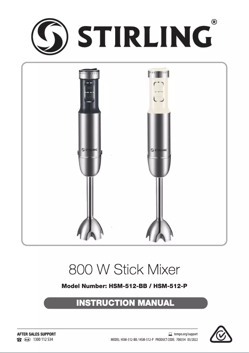 Page 1 de la notice Manuel utilisateur Stirling HSM-512-P