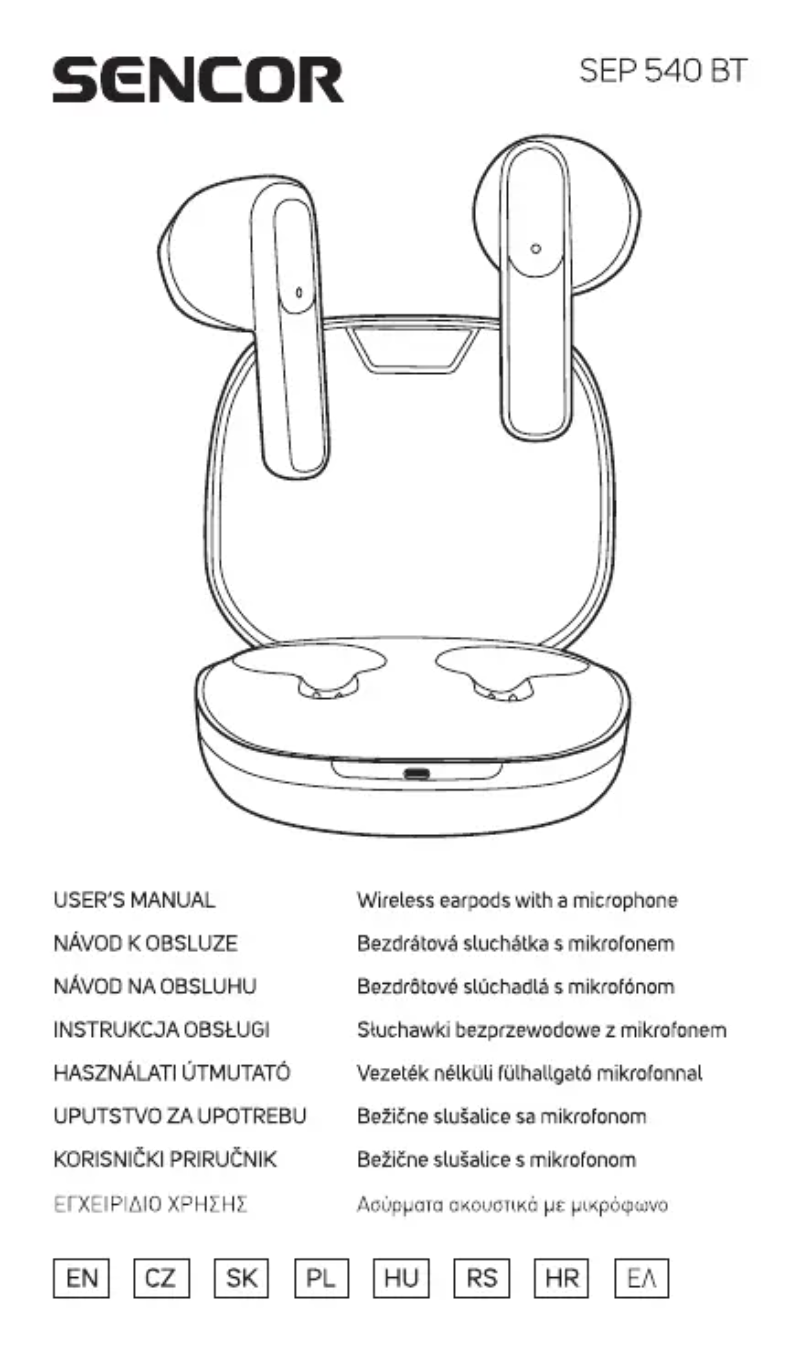 Image de la première page du manuel de l'appareil SEP 540BT