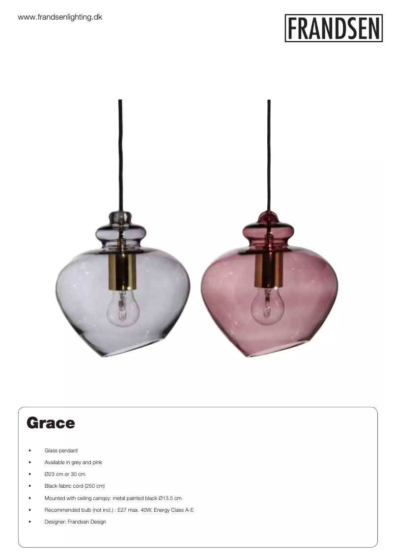 Image de la première page du manuel de l'appareil Grace