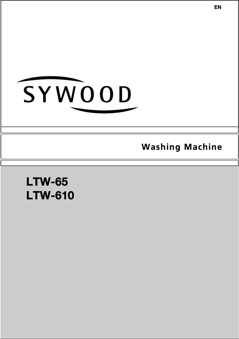 Page n°1 - Manuel utilisateur Sywood LTW-65