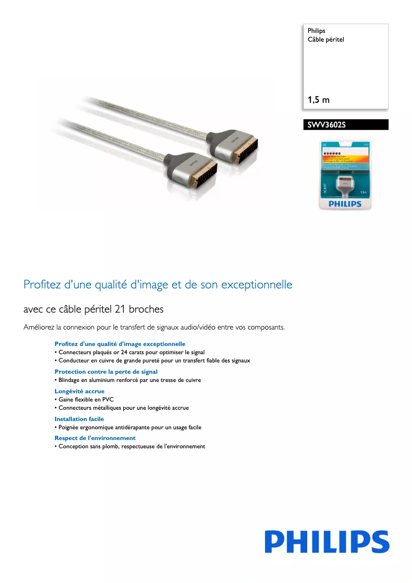 Image de la première page du manuel de l'appareil SWV3602S