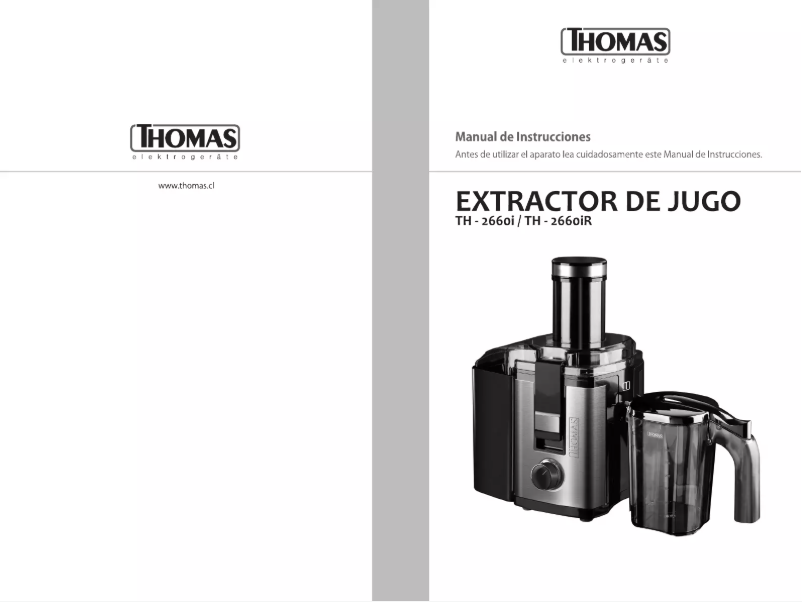Image de la première page du manuel de l'appareil TH-2660I
