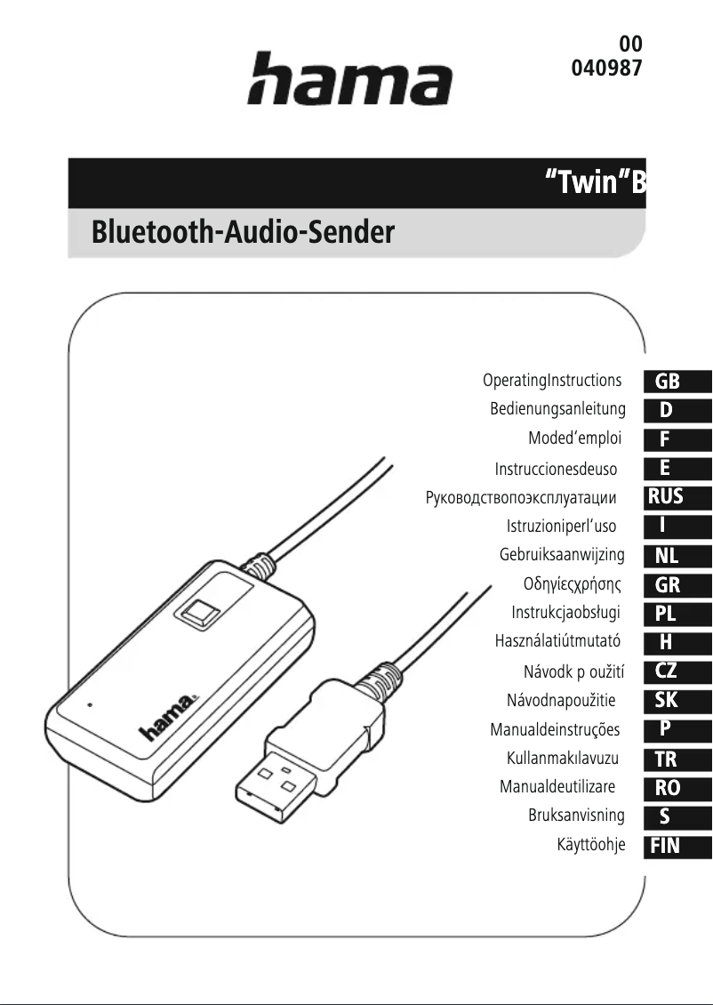 Image de la première page du manuel de l'appareil Twin