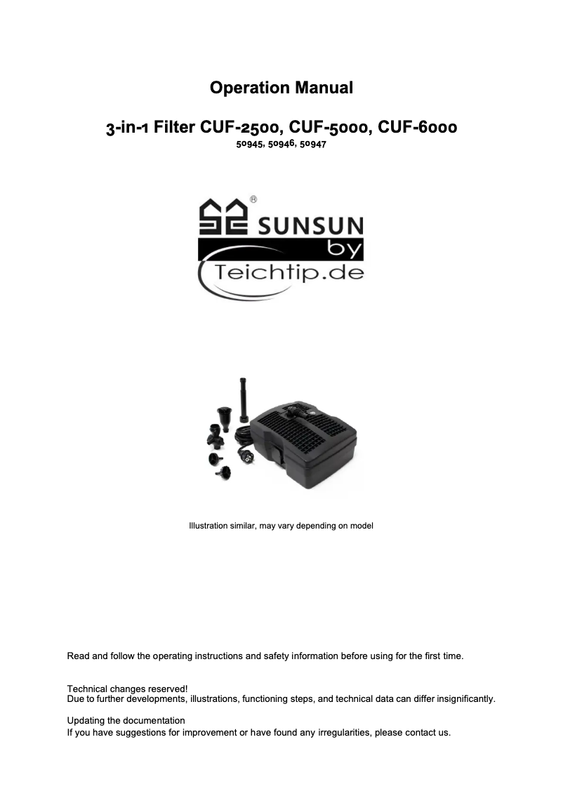 Imagen de la primera página del manual del dispositivo 50947